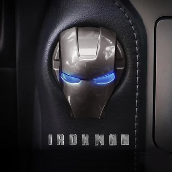 Iron Man Avto Notranjost Motorja Vžiga Start Stop Tipka Vklop Gumb Pokrova
