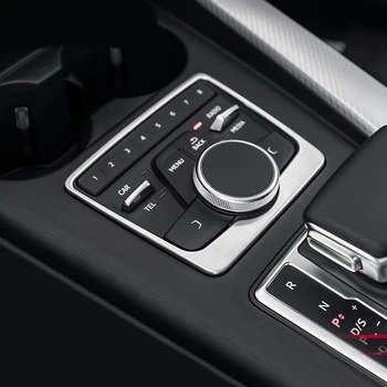 Iz nerjavečega Jekla Center Multi-media Gumbi Okvir Pokrova Trim Za Audi A4 B9 17-18 & A5 2018