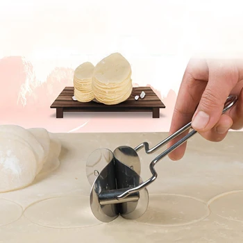 Iz Nerjavečega Jekla Testo Pritisnite Cmok Maker Plesni Pie Ravioli Kuhanje Pecivo Orodja Krog Cmok Wraper Cutter Making Machine