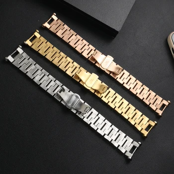 Iz nerjavečega Jekla Watchband Zamenjava Kovinski Pas Za Versace Gucci Rose Zlata Žensk Konkavno vmesnik Watch Verige 20x11mm