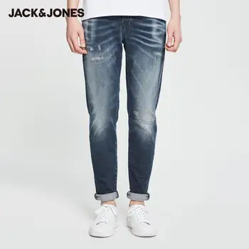 JackJones Men ' s Slim Fit Stretch Oprati Ulične Temna Barva Jeans|220132506