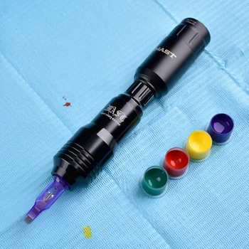 Jambor Shuttle Rotacijski Kratek Tattoo Pero Stroj RCA Pralni Trajni make-up Pero z Mini Baterijo, napajalnik Kit Pribor Set