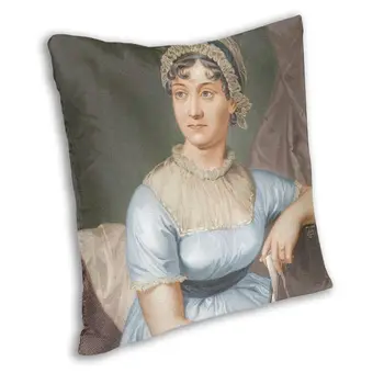 Jane Austen Blazine Pokrov 40x40 Dekoracijo Tiskanje Ponos in Poseganja Vrgel Vzglavnik za Kavč Dve Strani