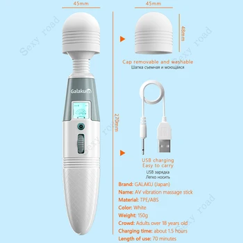 Japonska Velika čarobno palico vibrator ženskega Spola igrače, g spot klitoris stimulator za ženske USB polnjenje masturbacija massager sex shop