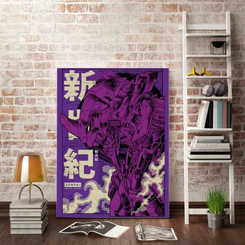 Japonske Anime Evangelion Plakat Platno Wall Art Stripi Tiskovine Doma Dekoracijo Sten Slikarstvo, Ki Živijo Študija Soba Spalnica Soba