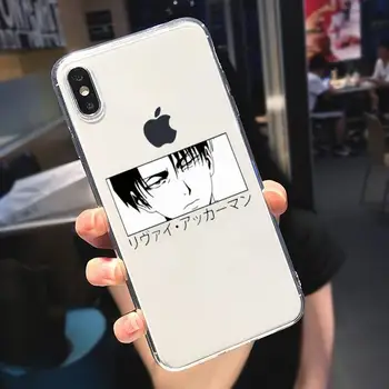 Japonske anime napad na Titan Telefon Primeru Pregleden mehko Za iphone 5 5s 5c se 6 6s 7 8 11 12 plus mini x xs xr pro max