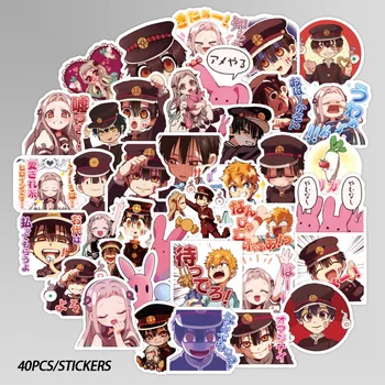 Japonske Anime Wc Zavezuje 40pcs Hanako Kun, Nalepke, Cosplay Značko Yugi Amane Nene Yashiro Risanka Srčkan Prenosni Telefon Oznake