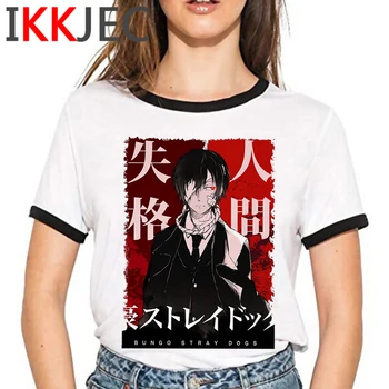 Japonski Anime Bungou Potepuške Pse Tshirt Ženske Chuuya Nakahara Kawaii T-shirt Srčkan Smešno Risanka Tshirt Harajuku Vrh Tees Ženski