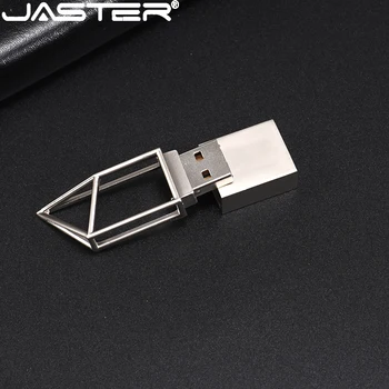 JASTER USB 2.0 osebno prilagajanje Kovinski nepremočljiva Pomnilniški Ključek 4 GB, 16GB 32GB 64GB USB Flash Disk Srebro Pen Drive Darilo