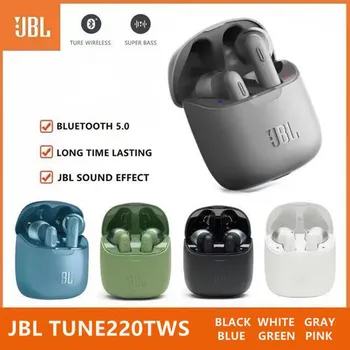 JBL TUNE220TWS TUNE 220 TWS T220TWS Res Brezžična tehnologija Bluetooth-združljive Slušalke Z Mikrofonom Z Maloprodajno Embalažo