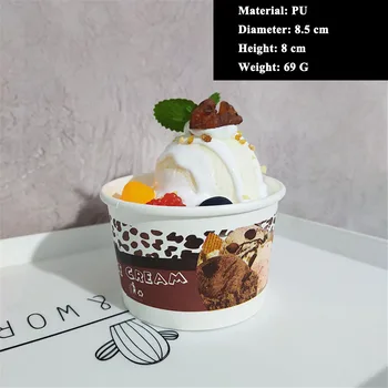 Jedilnica hotelski restavraciji jedo victualing hiša pekarna trgovina trgovina dekor ponaredek torto simulacije sundae cup sladoled model