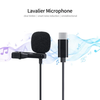 JH-042 Tip-C Lavalier Mikrofon Omni Directional Kondenzatorskega Mikrofona, Odlično Zvoka za Avdio in Video snemanje Snemanje pero