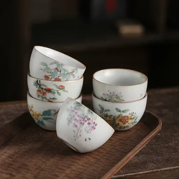 Jingdezhen Čaj, set Čaj Pokal Kitajski Retro slogu Keramične Skodelice Osebnih Eno Skodelico Pu ' er Čaj, Set Čaj Pokal