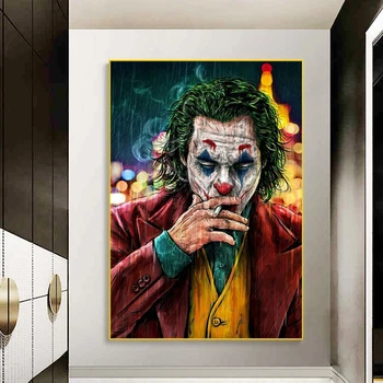 Joker Človek Tiskanja Olje, Platno Slikarstvo Strip-Joker Wall Art Plakat Sodobne Dom Dekor Slikarstvo Dnevna Soba Dekoracijo Slike