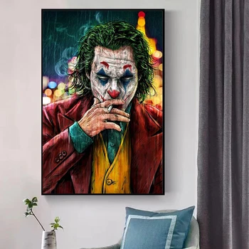 Joker Človek Tiskanja Olje, Platno Slikarstvo Strip-Joker Wall Art Plakat Sodobne Dom Dekor Slikarstvo Dnevna Soba Dekoracijo Slike