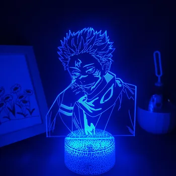 Jujutsu Kaisen Anime Slika Itadori Yuji Ryomen Sukuna 3D LED Žarnice RGB Neon Nočne Luči Spalnica Namizni Dekor Manga Cool Darila
