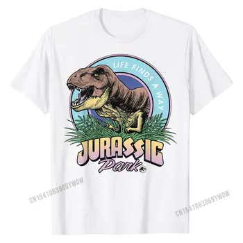 Jurassic Park Življenje Najde Pot Živahno Graphic T-Shirt Majica Vrhovi Tees Najnovejše Bombaž Hip hop Smešno Moški