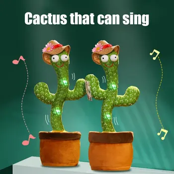 Kaktus Plišastih Igrač Elektronski Ples Ples Igrača, S Pesem Srčkan Plišastih Ples Kaktus Igrača, S 120 Kitajski In Angleški Pesmi