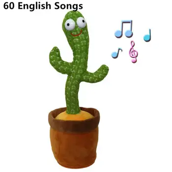 Kaktus Plišastih Igrač Elektronski Shake Ples Igrača, S Pesem Plišastih Srčkan Ples Kaktus Izobraževanja V Zgodnjem Otroštvu Igrača Za Otroke Nova
