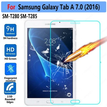 Kaljeno Steklo za Samsung Galaxy Tab A 7.0 2016 SM-T280 SM-T285 T280 T285 Screeen Zaščitnik 0,3 mm 9H HD Pregleden Tablet Film