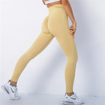 Kaminsky Ženske Spandex 20% Brezšivne Dokolenke Mehurček Rit Push Up Vaja Legging Slim Visoko Pasu Leggins Mujer Fitnes Hlače