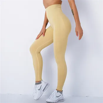 Kaminsky Ženske Spandex 20% Brezšivne Dokolenke Mehurček Rit Push Up Vaja Legging Slim Visoko Pasu Leggins Mujer Fitnes Hlače