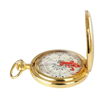 Kampiranje Pohodništvo Žep Medenina Kompas Prenosni Kompas za Navigacijo za Dejavnosti na Prostem Pokrovček, Ročni žepna ura Kompas