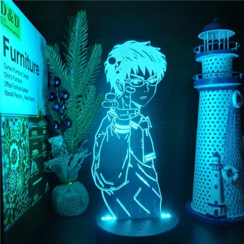 Katastrofalne Življenje Saiki K 3D Iluzije Anime Lučka Nočne 7 Barva Spreminja, Lampara Led Za Božično Darilo