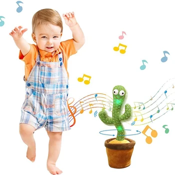 Kawaii Plushie Kaktus Igrače Lahko Petje, Ples, Angleščina Pesmi Swing Telo Učenje, Da Govorijo Žareče Baby Izobraževalne Darilo Za Rojstni Dan