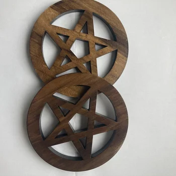 Keltski Vozel Lesen oltar, ki strešnik Pentagram rekviziti Železnica Ritual Vedeževanje Wicca čarovnice materiala za oltar tabelo Okraski