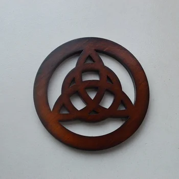 Keltski Vozel Lesen oltar, ki strešnik Pentagram rekviziti Železnica Ritual Vedeževanje Wicca čarovnice materiala za oltar tabelo Okraski