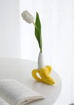 Keramični Banana Vaza Za En Cvet Majhne Dekorativne Namizni Vaza Polnila Lepe Sadje Okraski Nordijska Domači Kuhinji Odlikovanja