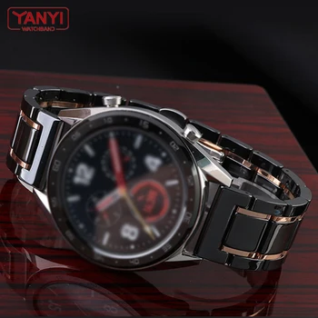 Keramični watchband 14 mm 15 16 17 18 mm 20 mm 22 mm watch trak za huawei Ticwatch ure ženske moški modni ročne ure band