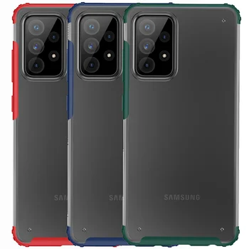 KEYSION Mat Telefon Primeru za Samsung A52 5G A72 A42 A12 A32 A02S Pregleden Shockproof Telefon Pokrovček za Galaxy F62 M62 M02S M12