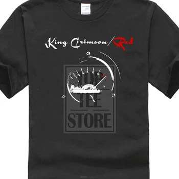 King Crimson Moške Rdeče merilnik Hitrosti Majica Črna