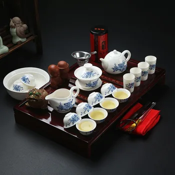 Kitajski Kung Fu Čaj Nastavite Drinkware Vijolično Gline, keramike Binglie tri možnosti vključujejo Čaj pot Pokal Tureen Infuser TeaTray MJ