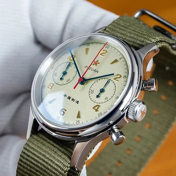 Kitajski Pilot Watch Moških Galeb Gibanje 1963 40 mm Kronograf Mehanska ura Za Moške Vojaške Luksuzni Watch zegarek męski