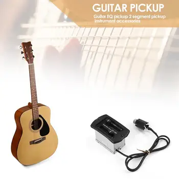 Kitara Pickup, Akustične Kitare, 2-Band EQ Izenačevalnik Sprejemnik Sistem Pickup Preamp za Ukulele Guita Glasbila Pribor