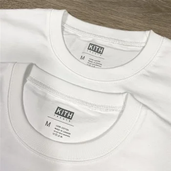KITH OBRAVNAVA LOCALE Tee T-shirt Moški Ženske Letnik Beli sladoled Vrhovi harajuku majice za ženske
