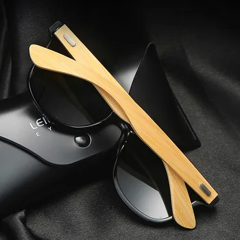 Klasična Bambus, Les, sončna Očala blagovne Znamke Design Moški Ženske Premaz Ogledalo sončna Očala Moda Sunglass Retro Očala UV400 Odtenki