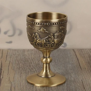 Klasične Kovinske Vino Pokal Ročno Majhne Ognjeni Gospodinjski Baker Kozarec Vina Carving Vzorec