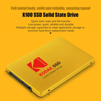 KODAK pa 2,5-palčni KOVINSKI SSD SATA 3 trdi disk 120GB 240GB 480GB 960GB pogon ssd za PRENOSNI RAČUNALNIK namizni računalnik X100