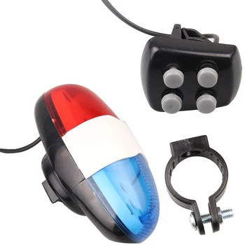 Kolo Bell Izposoja Policijsko Luč 6 Utripajoče LED 4 Zvoke Policijske Sirene Trobenta Električni Rog MTB Kolesarski Lahka kolesarska Oprema