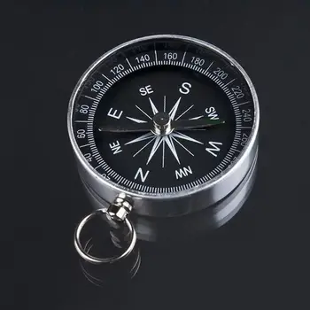 Kompas Aluminij Zlitine Key Ring Zunanji Žep Mini Pohodništvo, Kampiranje Kompas Orodje za Navigacijo Prenosni K8N2