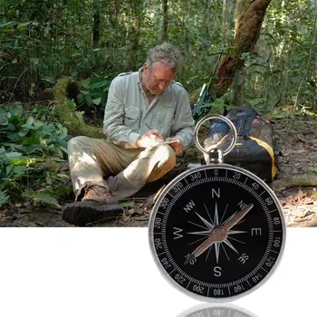 Kompas Aluminij Zlitine Key Ring Zunanji Žep Mini Pohodništvo, Kampiranje Kompas Orodje za Navigacijo Prenosni K8N2