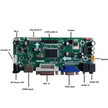Komplet za B141EW04 V3/B141EW04 V4 1280X800 M. NT68676 HDMI je združljiv+DVI+VGA LCD ploščo za Zvok Krmilnik Odbor moitr Zaslon 14.1