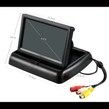 Koorinwoo Brezžični začetnega uporabnika 4.3 HD Zložljive Avto Pogled od Zadaj Spremlja Obračalni Barvni LCD-Zaslon za Vozila varnostne Kopije Rearview