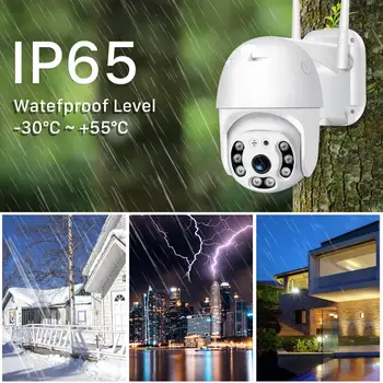 KORANG 1080P Varnostne Kamere WIFI Prostem PTZ Speed Dome Brezžične IP Kamere CCTV 4X Digitalni Zoom AI Človekovih Zazna Brezžične Kamere