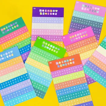 Korejski Barve, Črke, Številke Idol Kartica Nalepke DIY Scrapbooking Junk List Tiskovine Mobilni Računalnik Pečat Dekoracijo Nalepke