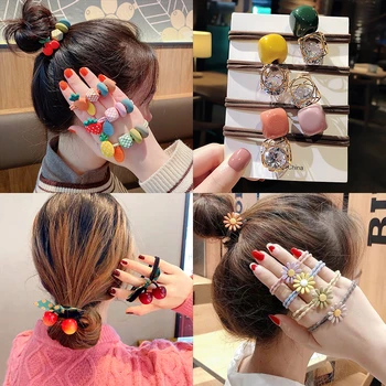 Korejski Moda Elastični Las Pasu Gumico Ženske, Dekleta Pokrivala Pribor Za Lase Trendy Geometrijske Crystal Head Vrv 2020 Darilo